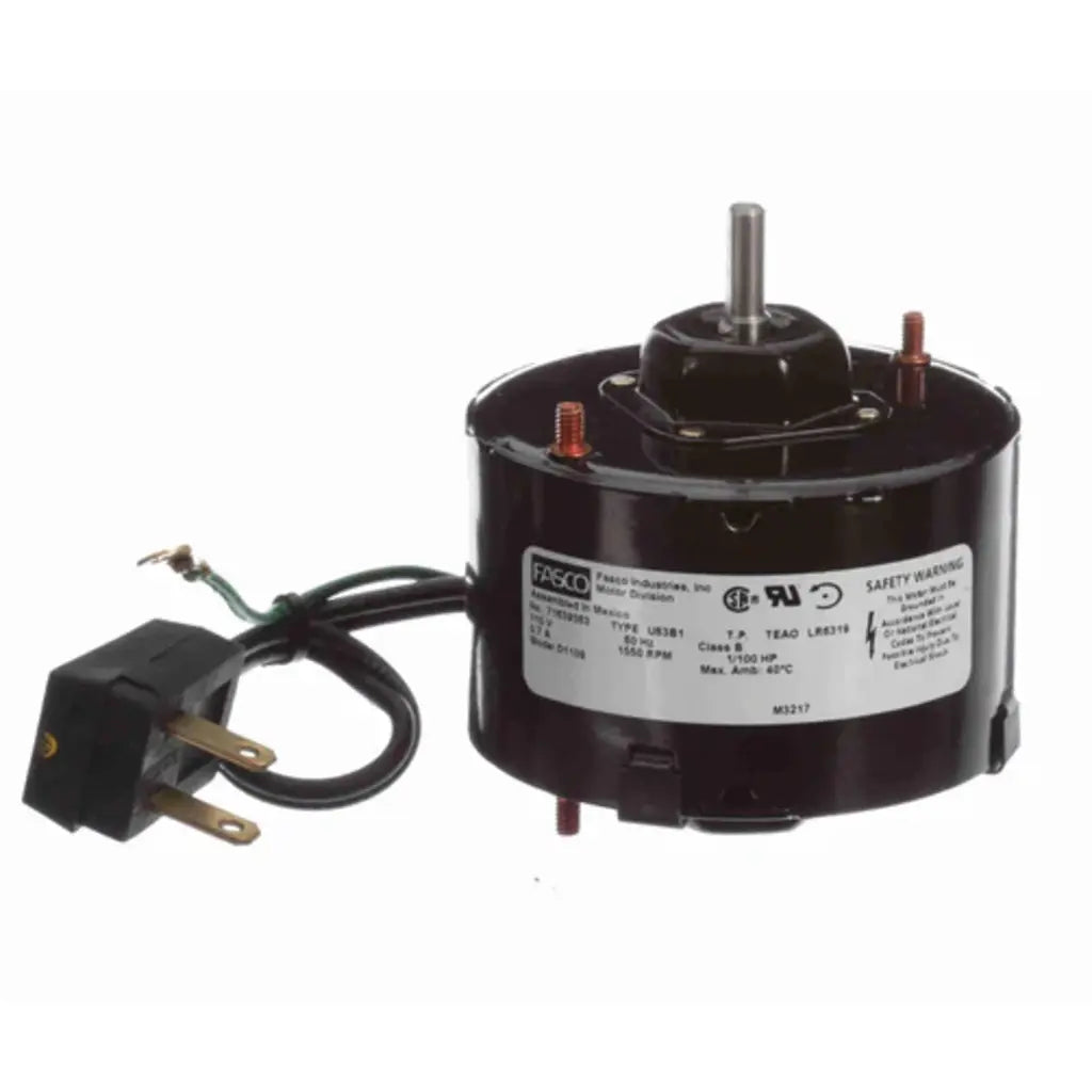 Fasco D1109 3.3" TEAO CCWSE SP Motor 1/100HP 1500RPM 1Ph 115V